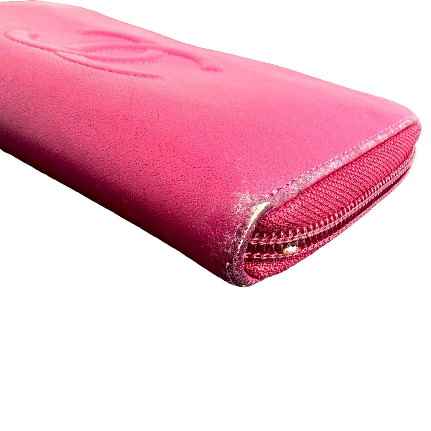 #1714 CHANEL Timeless CC Pink Lambskin Zip Wallet