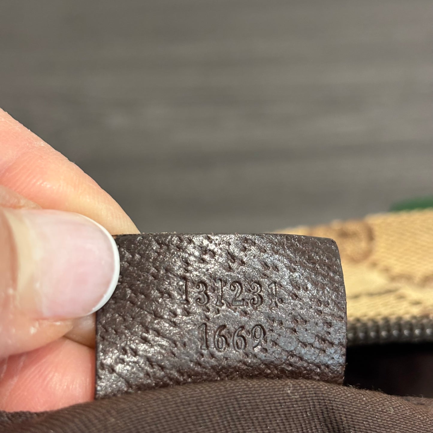 8881 GUCCI Brown Canvas Web Tote