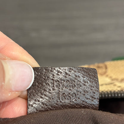 8881 GUCCI Brown Canvas Web Tote