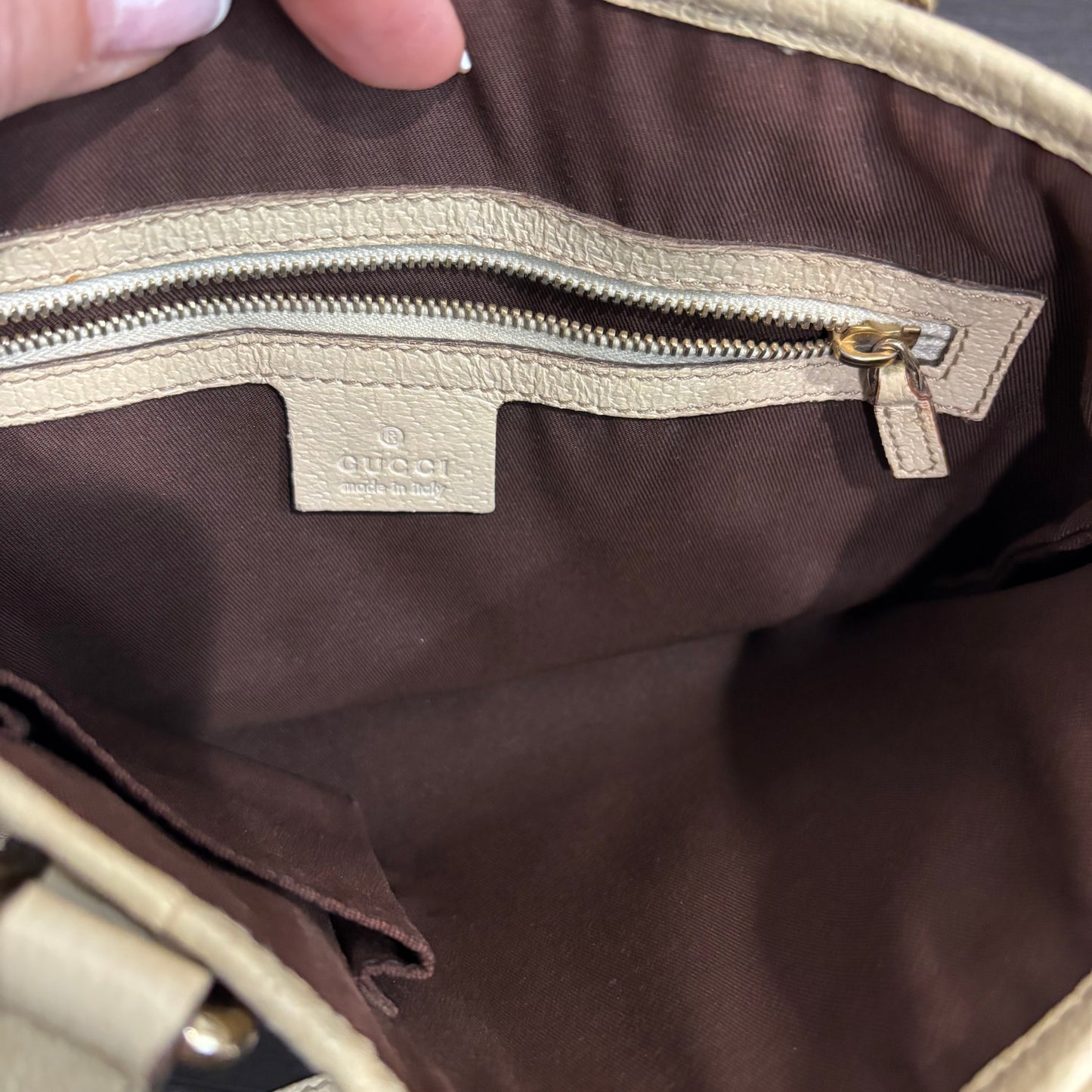 8873 GUCCI GG Canvas Charmy Tote