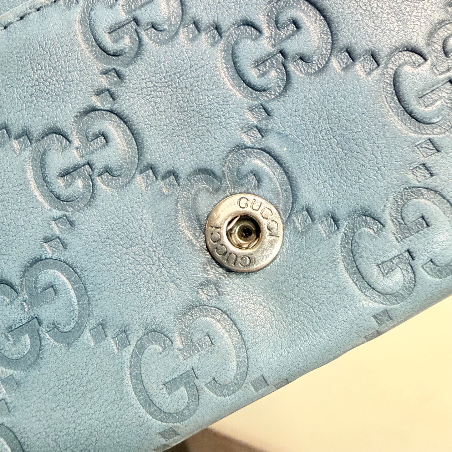 #8236 GUCCI Blue Guccissima Wallet