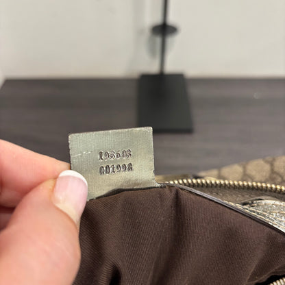 1106 GUCCI Brown/Gold Boston Bag