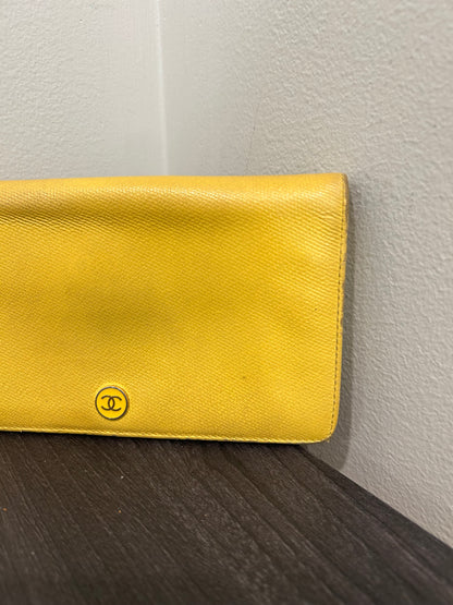 CLEARANCE CHANEL Yellow Wallet
