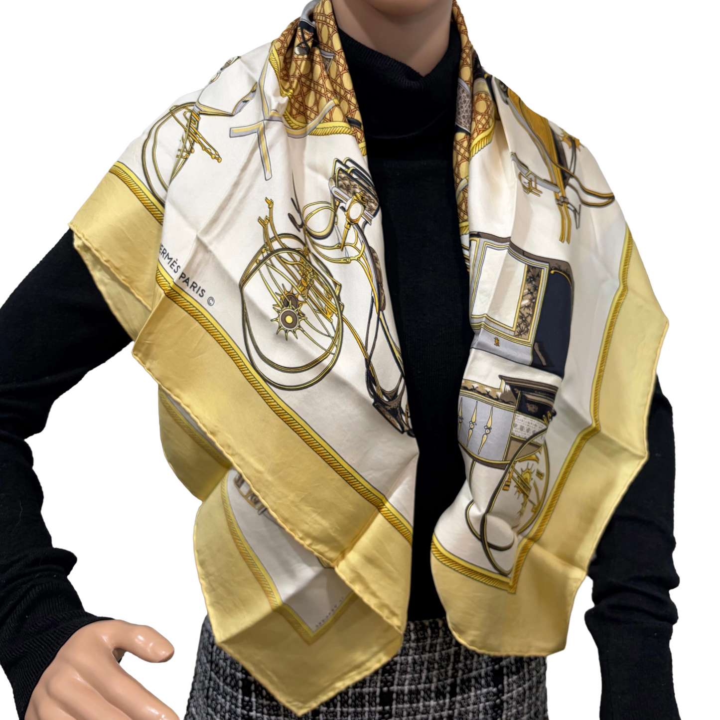 #8233 HERMES 90cm Silk Scarf