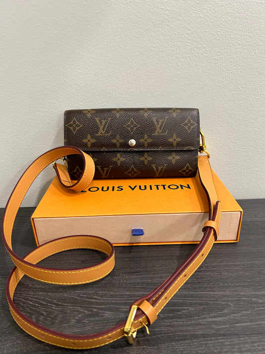 SOLD! Louis Vuitton Monogram Wallet on Shoulder Strap