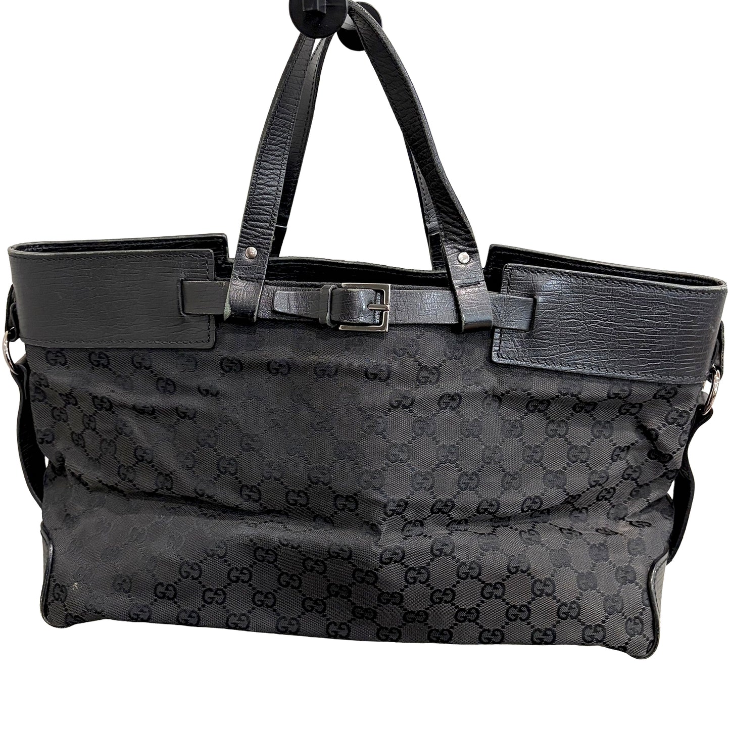 8860 GUCCI Black Canvas Handbag
