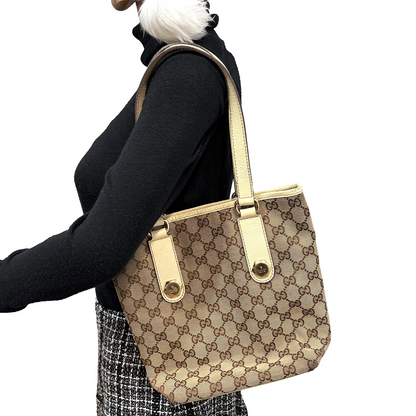 8873 GUCCI GG Canvas Charmy Tote