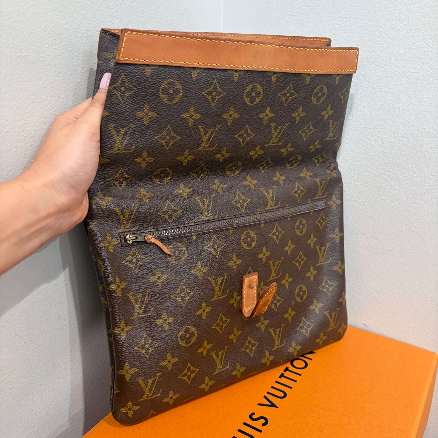 #8006 LOUIS VUITTON Monogram Vintage Pochette Pliante (RARE!)