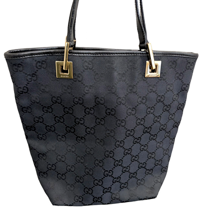 8861 GUCCI Black Canvas Eclipse Tote