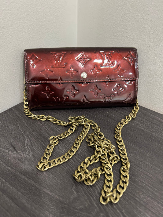 SOLD! Louis Vuitton Monogram Vernis Wallet on Chain