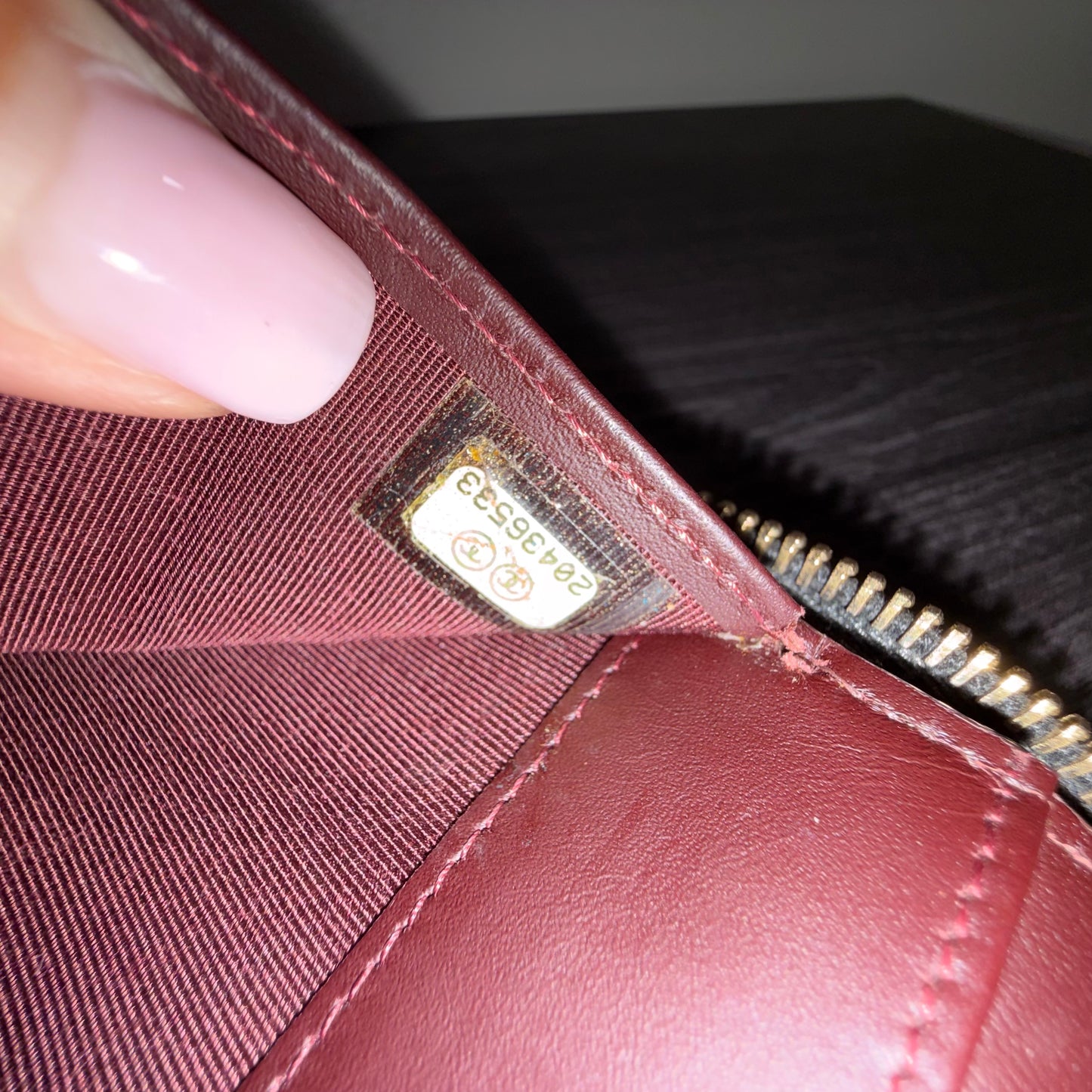 #3235 CHANEL 2014-2015 Black Zip Wallet
