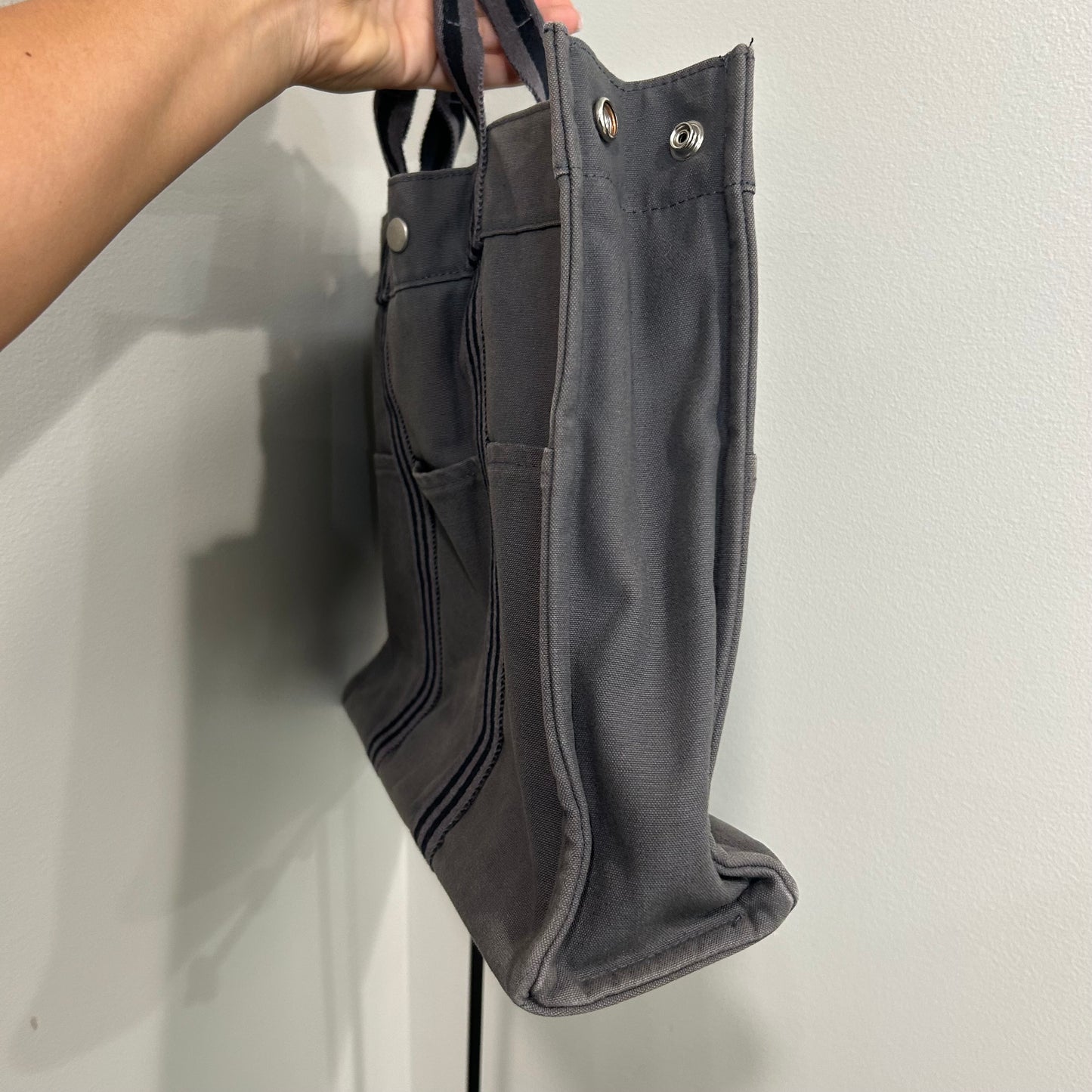1017 HERMÈS Toile Fourre-Tout MM Tote Grey