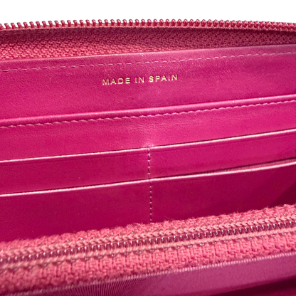 #1714 CHANEL Timeless CC Pink Lambskin Zip Wallet