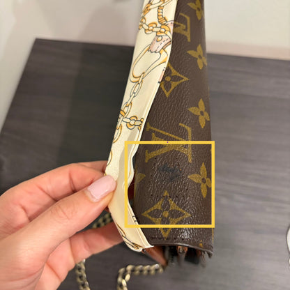 #1101-15 LOUIS VUITTON Monogram Monceau 27 with Removable Chain