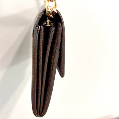 8855 LOUIS VUITTON Damier Ebene Sarah Wallet