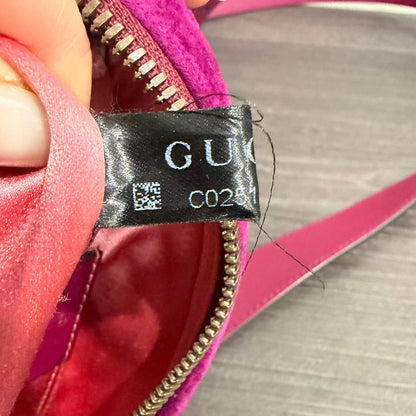 8893 GUCCI Purple GG Marmont Belt Bag Matelasse Velvet MSRP $980