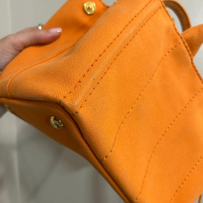 CLEARANCE #837 PRADA Canapa Tote (Orange)
