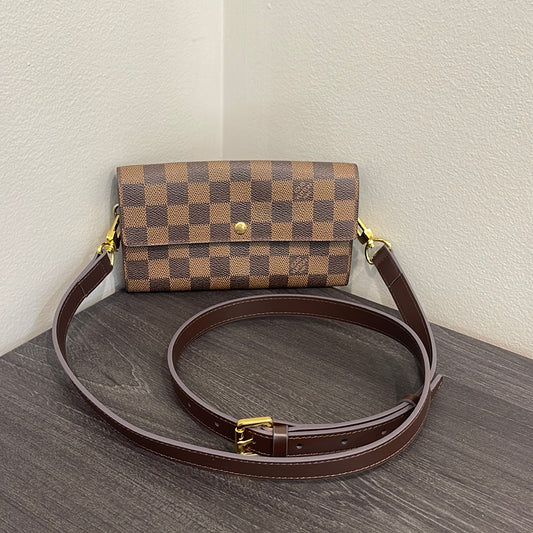 SOLD! Louis Vuitton Damier Wallet with Strap