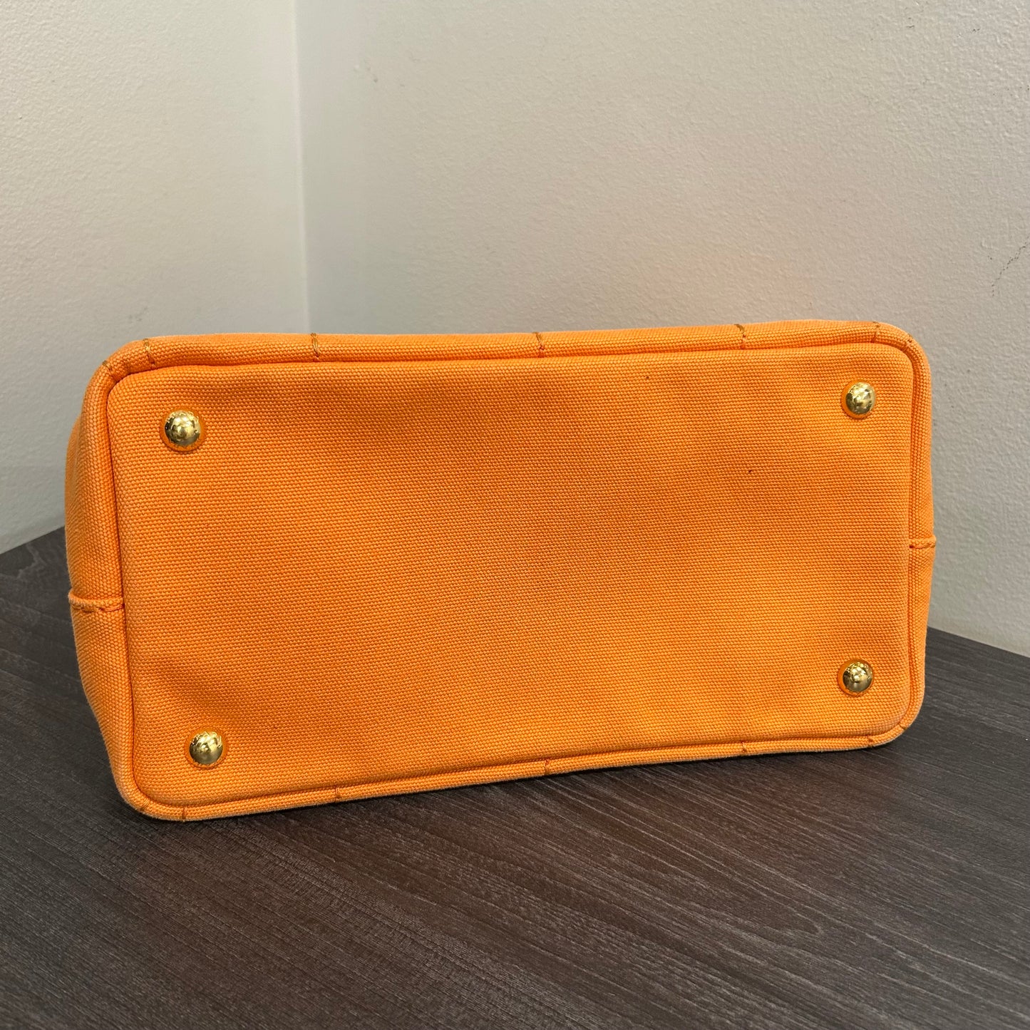 CLEARANCE #837 PRADA Canapa Tote (Orange)