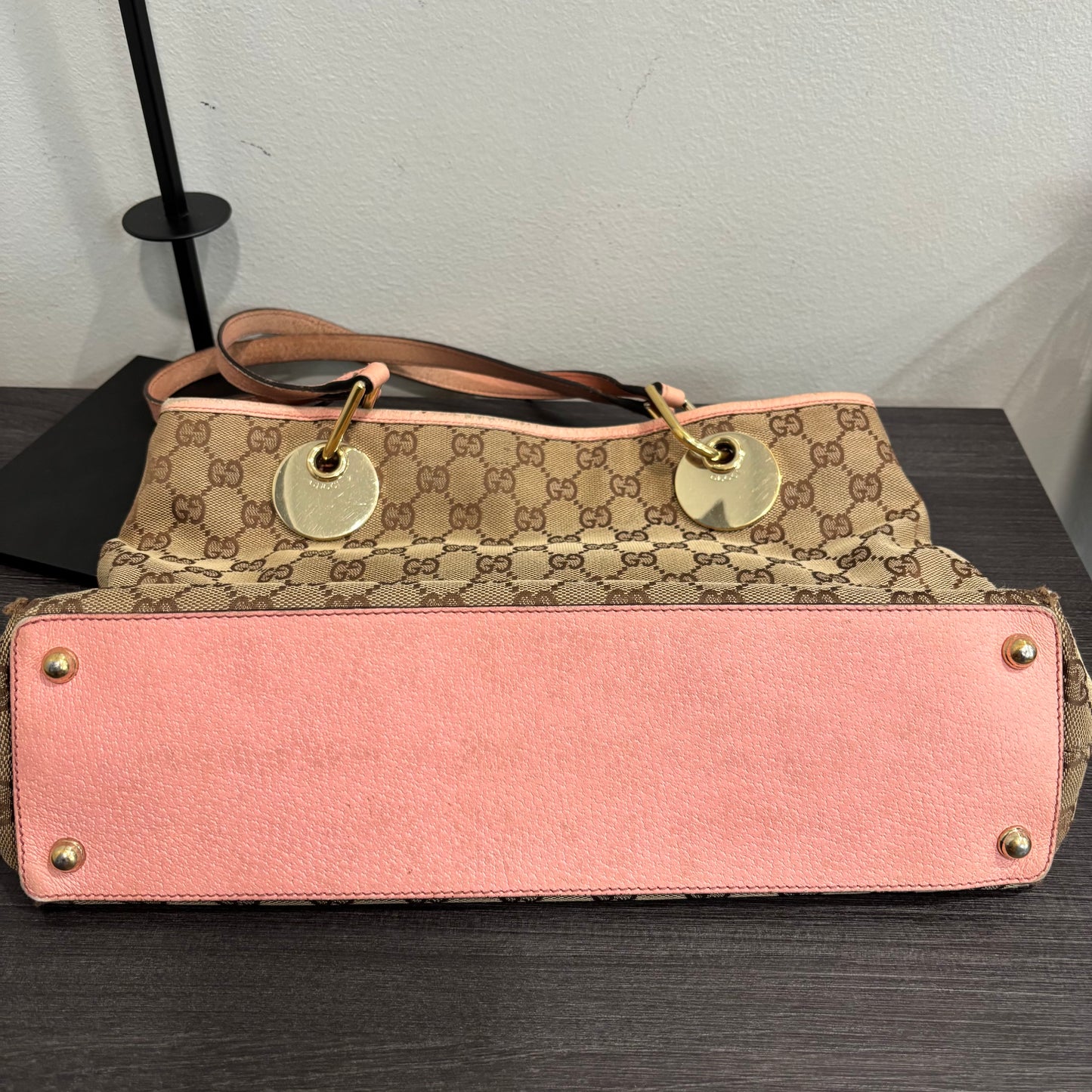 8880 GUCCI Brown Canvas Eclipse Tote