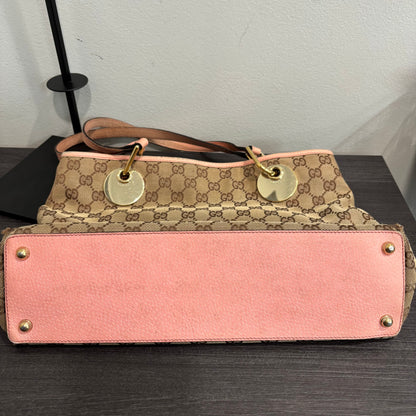 8880 GUCCI Brown Canvas Eclipse Tote
