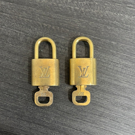 CLEARANCE Louis Vuitton Brass Lock & Key (Set of 2)