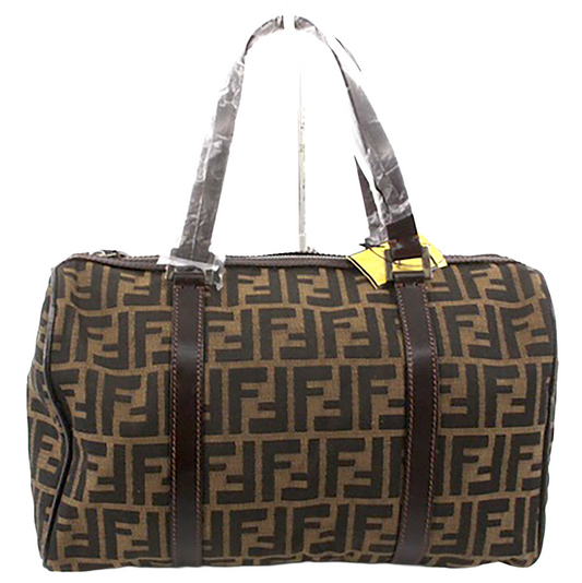#1384 FENDI Zucca Canvas Boston Bag with Original Dustbag & Tags