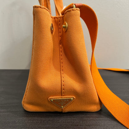 CLEARANCE #837 PRADA Canapa Tote (Orange)