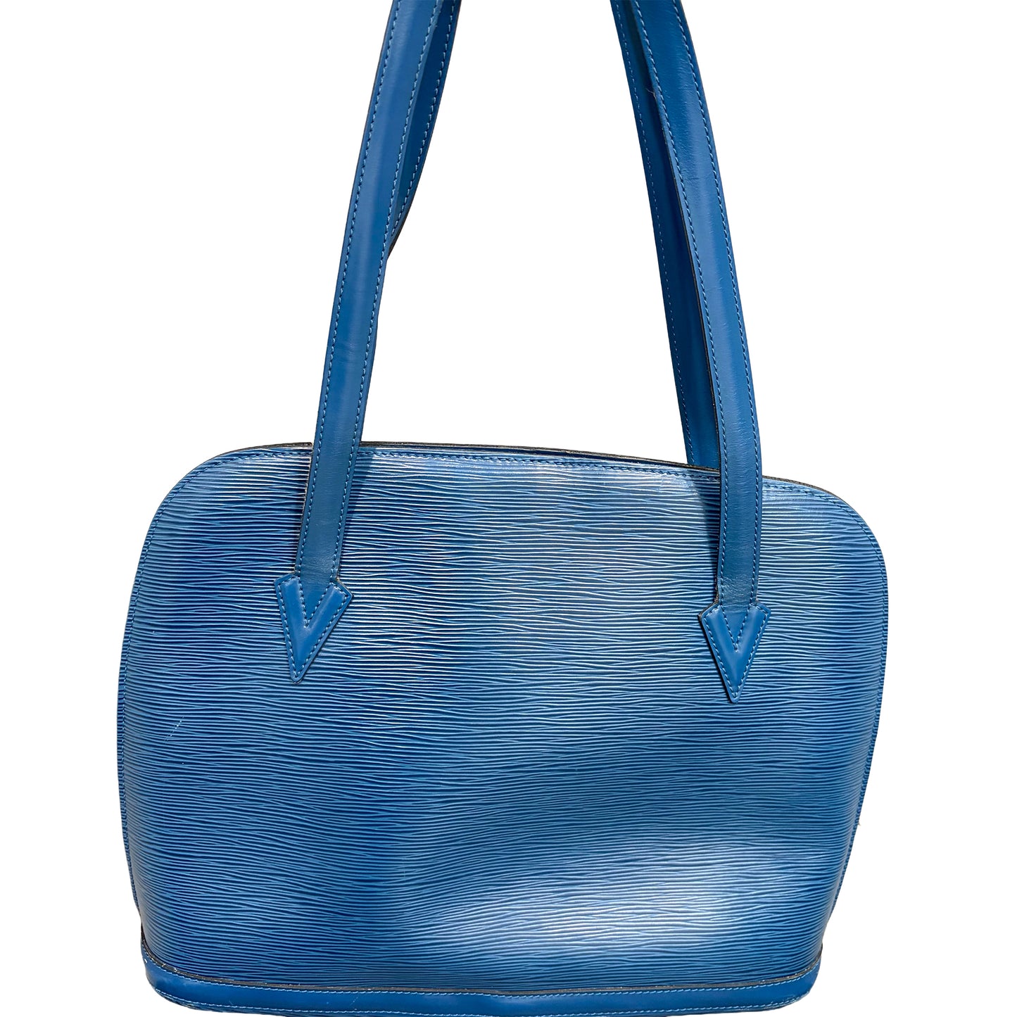 #8276 LOUIS VUITTON Blue Epi Lussac GM