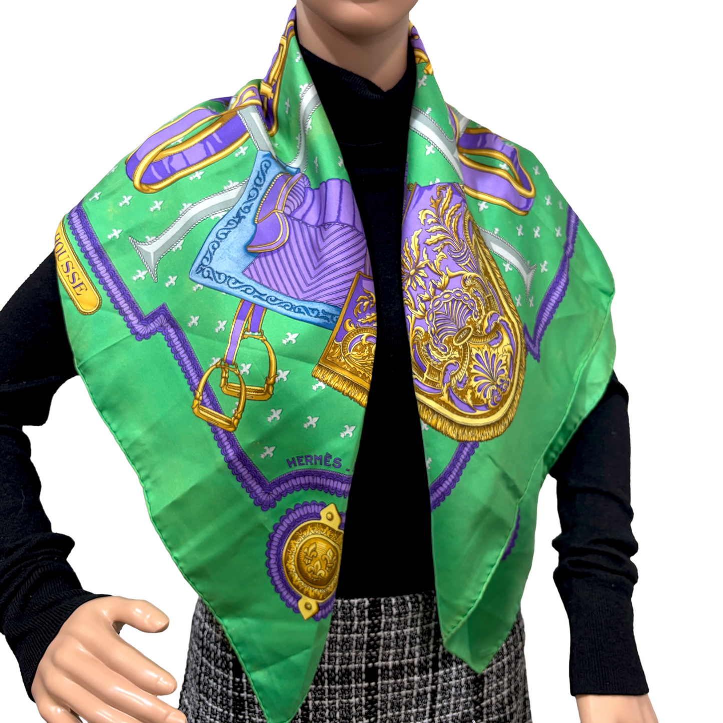 #8235 HERMES 90cm Silk Scarf