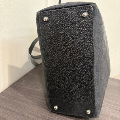 #8256 GUCCI Black GG Canvas Eclipse Tote