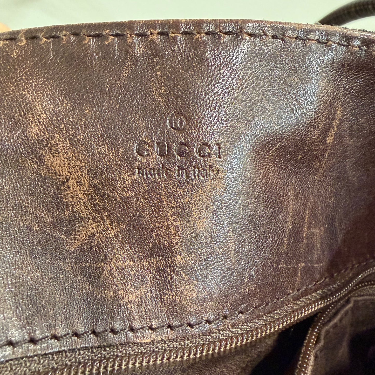 #8274 GUCCI Brown GG Shoulder Bag