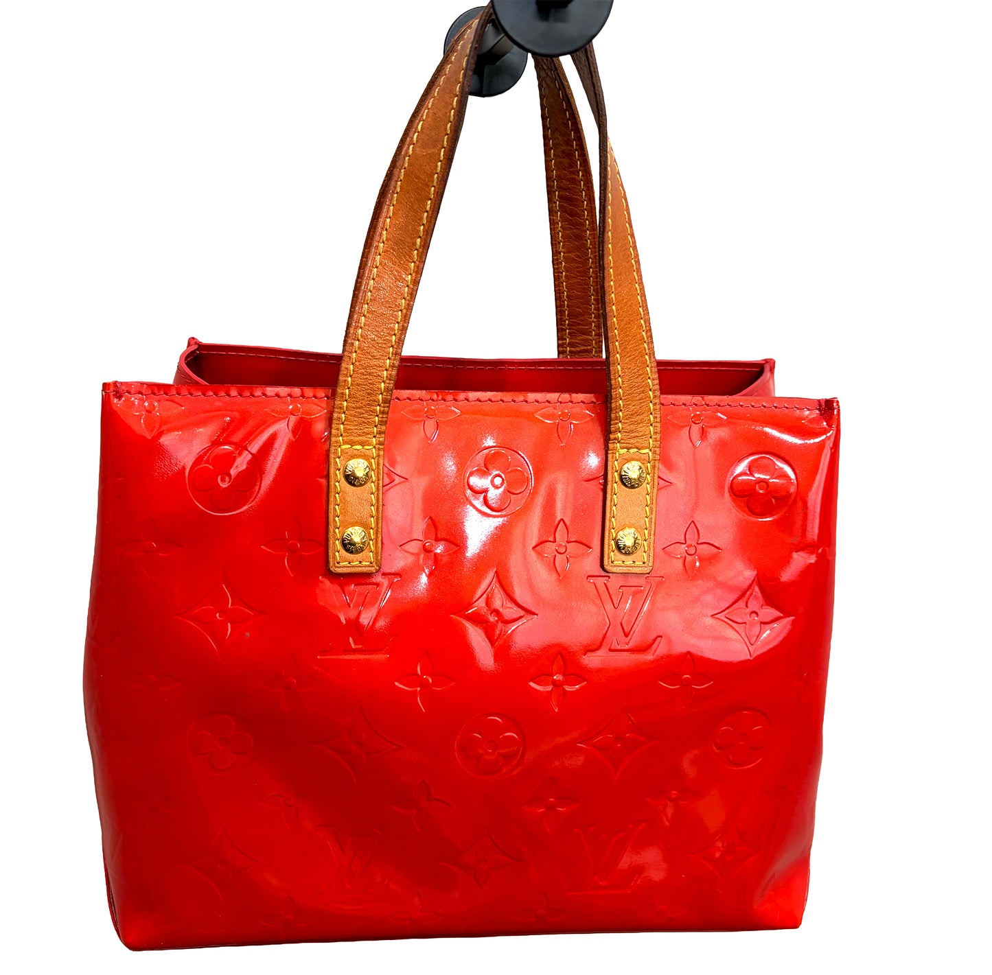 #9104 LOUIS VUITTON Red Vernis Reade PM