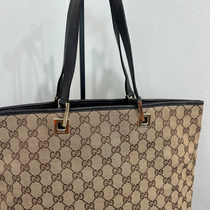 1063 GUCCI Canvas Bucket Tote