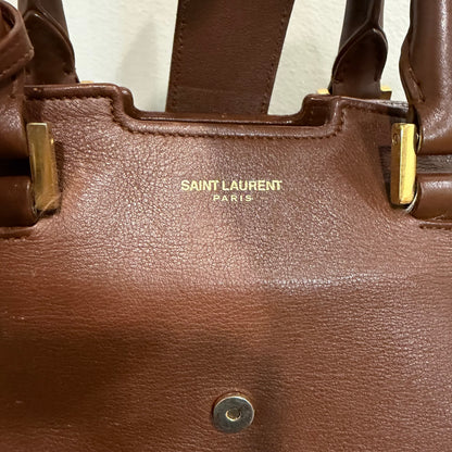 8905 Saint Laurent Brown Leather Classic Y Bag