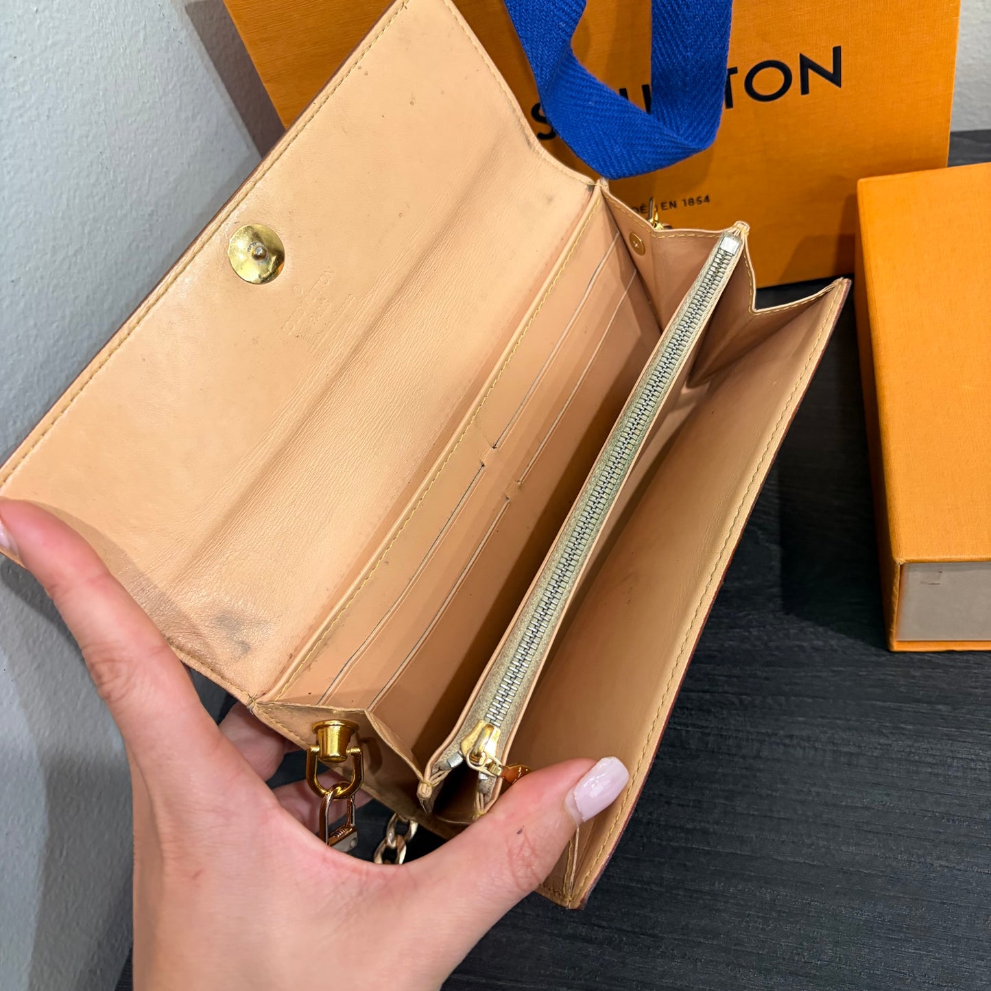 #1101-16 LOUIS VUITTON x MURAKAMI Sarah Wallet with Removable Chain