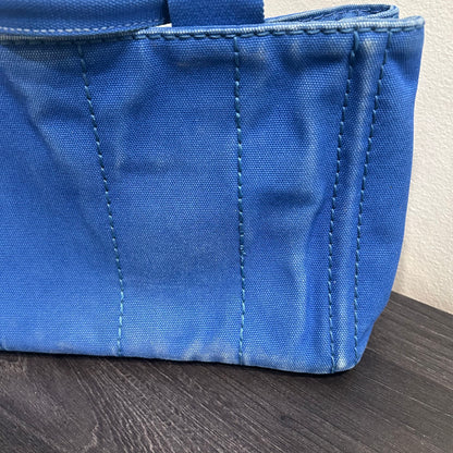 CLEARANCE #203 PRADA Canapa Small Tote - Blue