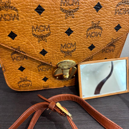 8868 MCM Cognac Visetos Crossbody