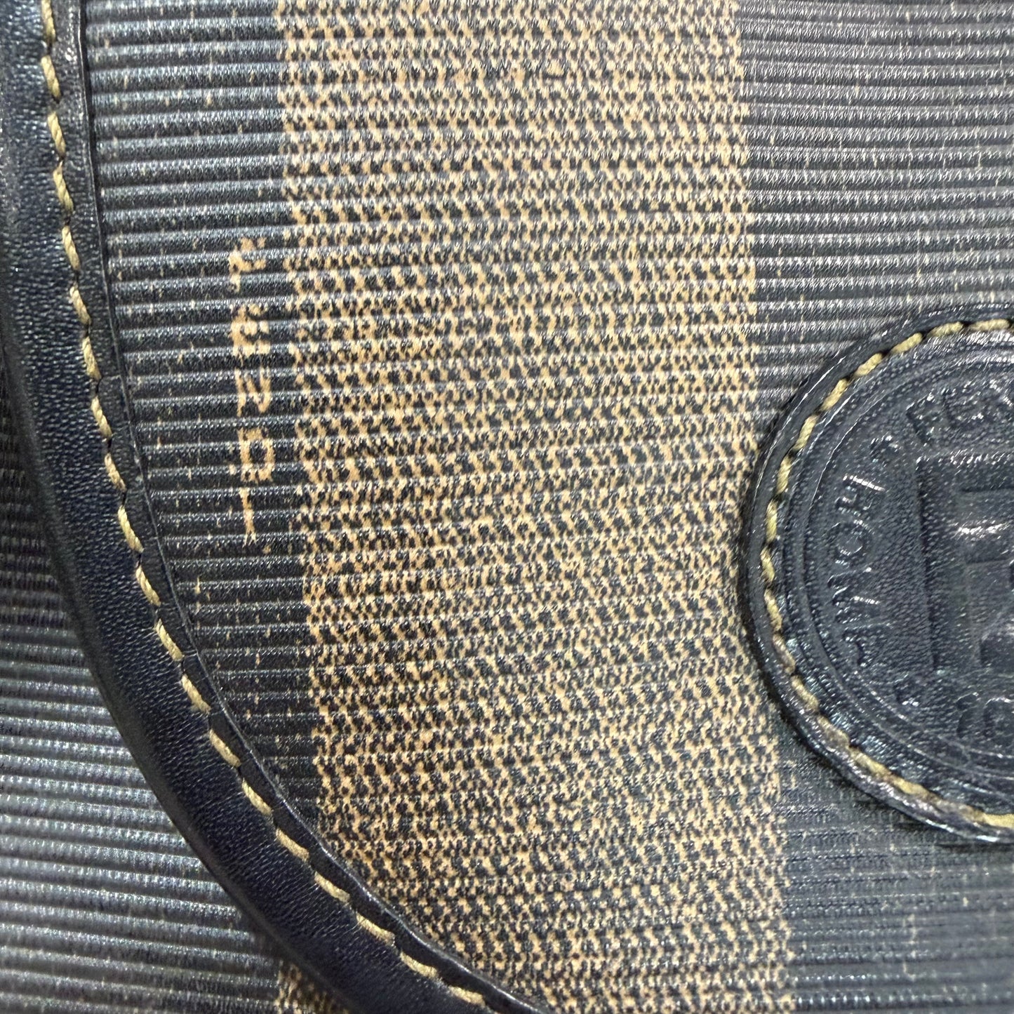 #1115 FENDI Pequin Coated Canvas Vintage Backpack