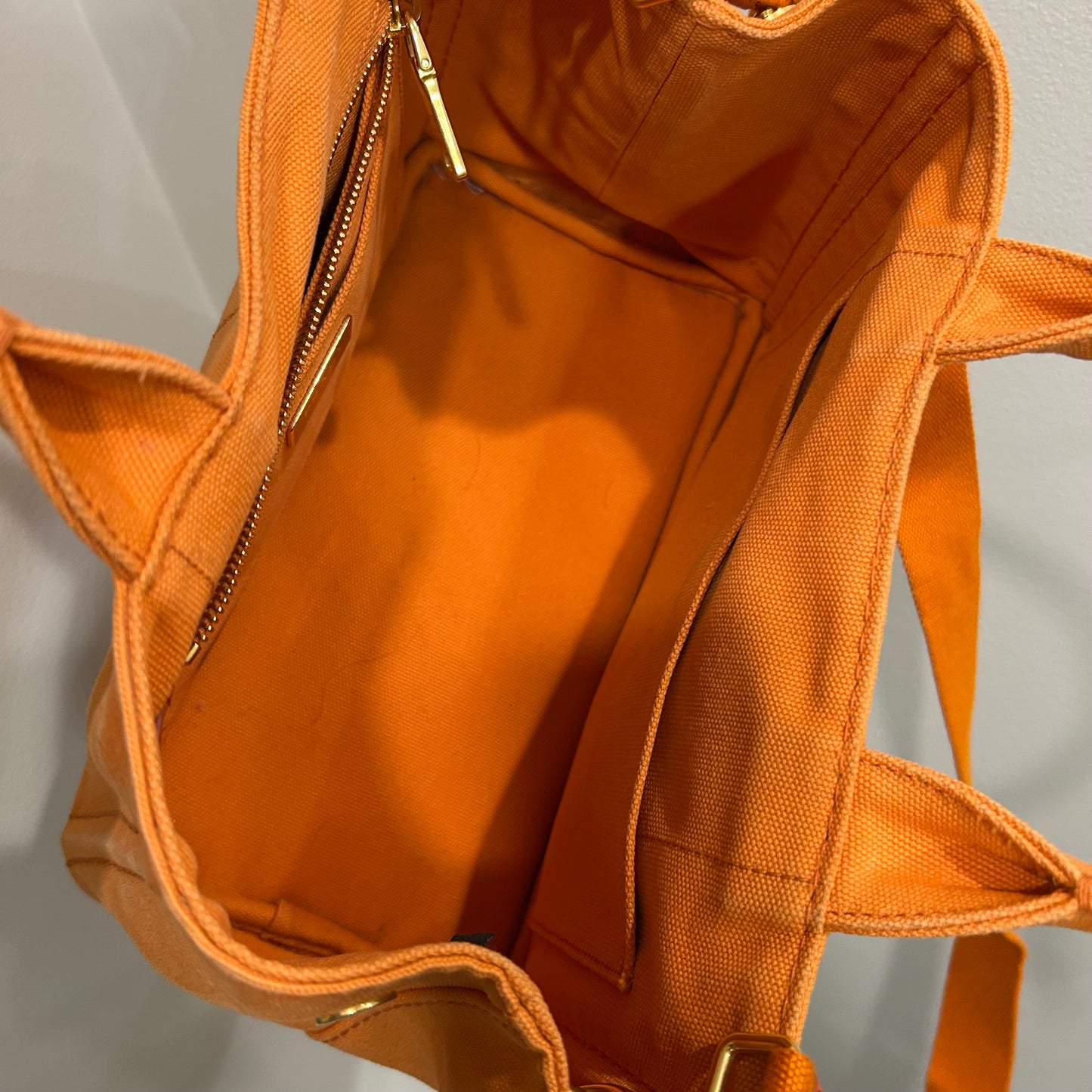 CLEARANCE #837 PRADA Canapa Tote (Orange)