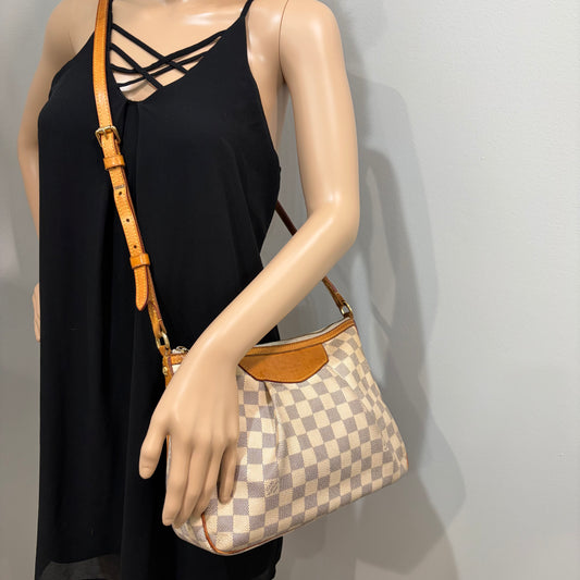 #3203 LOUIS VUITTON Damier Azur Siracusa PM