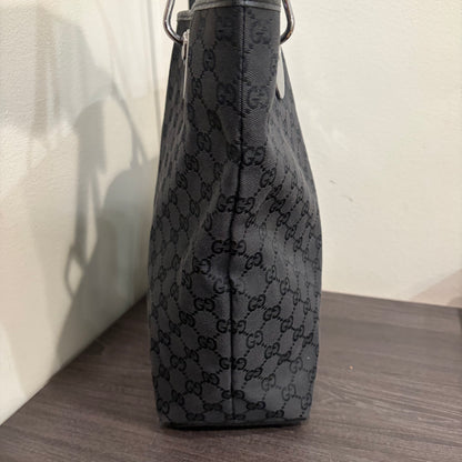 #8256 GUCCI Black GG Canvas Eclipse Tote