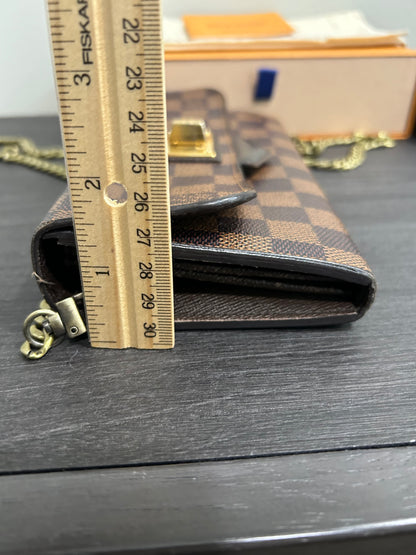 SOLD! Louis Vuitton Damier Wallet on Chain