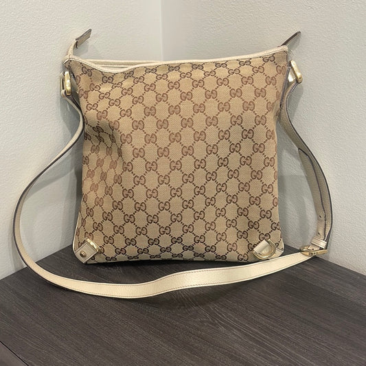 SOLD! Gucci Canvas Messenger