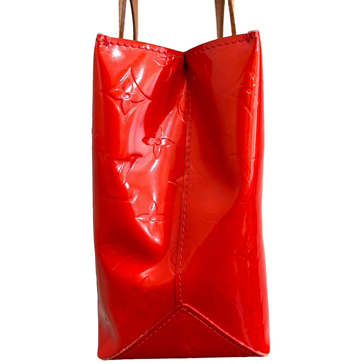 #9104 LOUIS VUITTON Red Vernis Reade PM