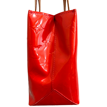 #9104 LOUIS VUITTON Red Vernis Reade PM