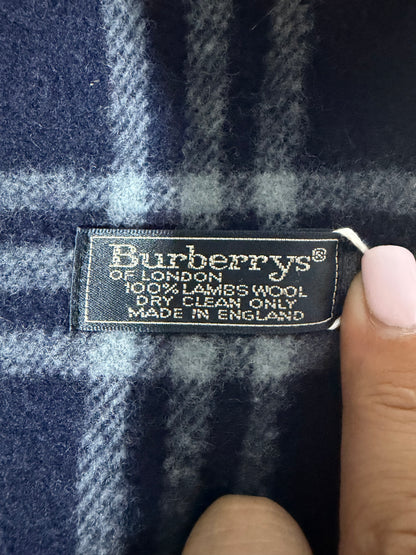 #106 BURBERRY Blue Lambswool Scarf