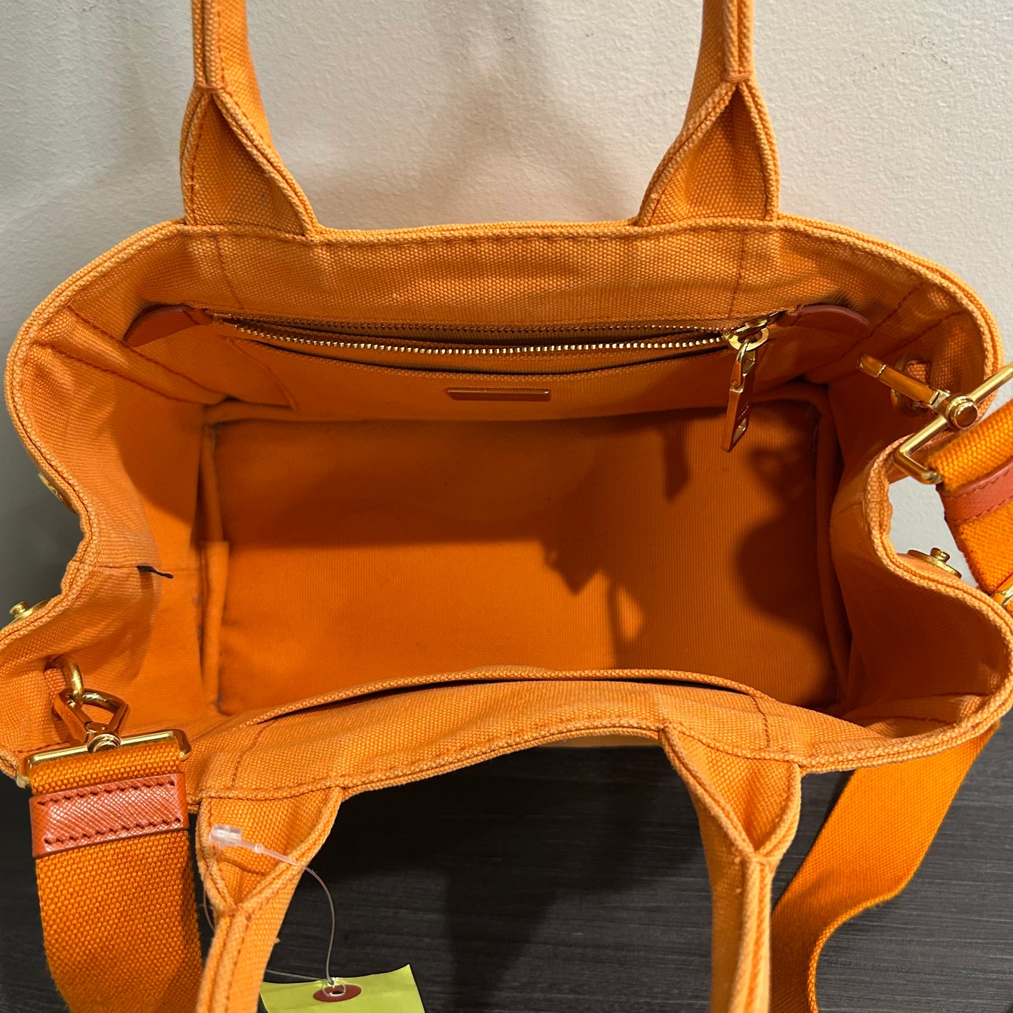 CLEARANCE #837 PRADA Canapa Tote (Orange)