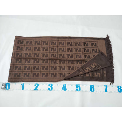 #108 FENDI Brown Wool Scarf