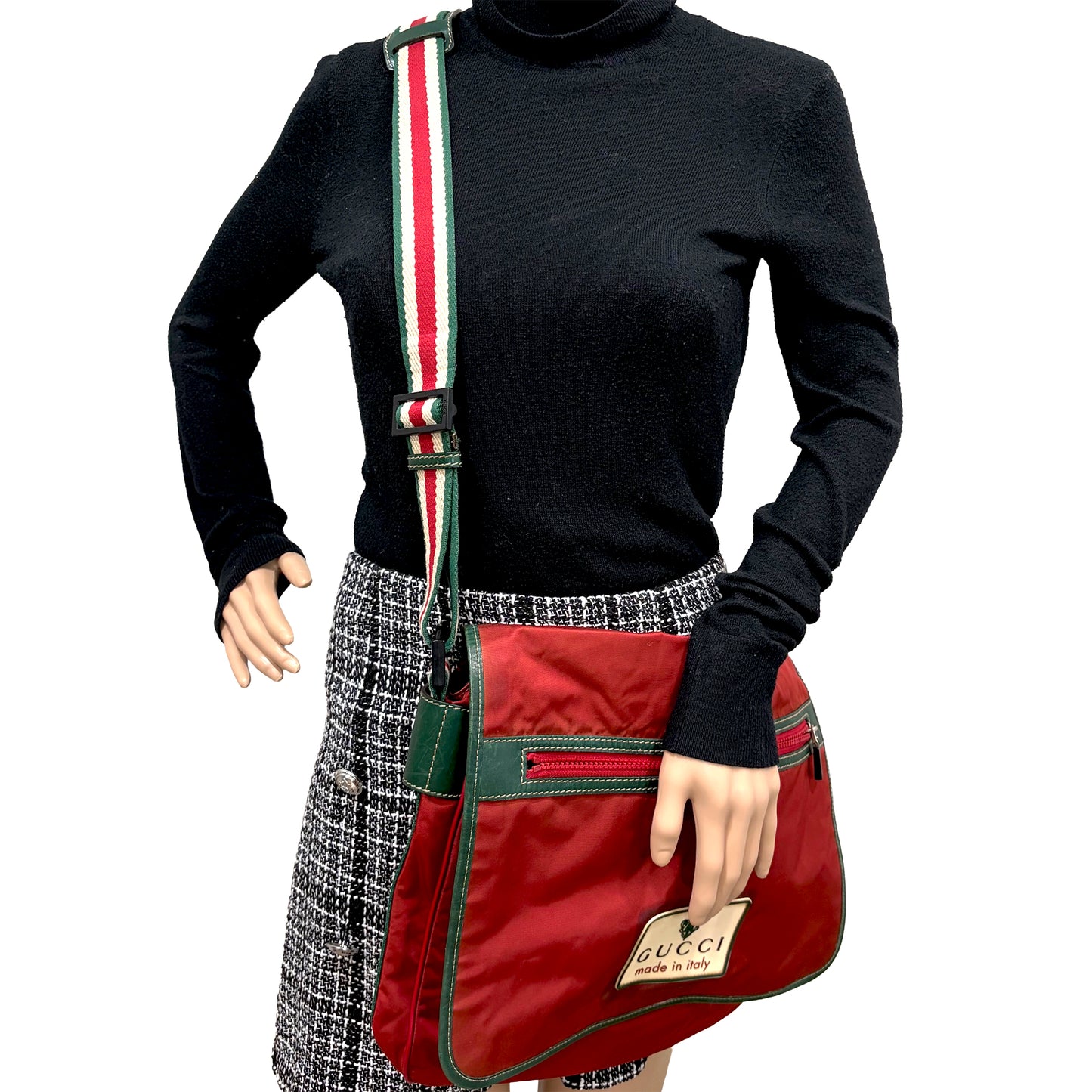 #9110 GUCCI Vintage Synthetic Laptop Satchel